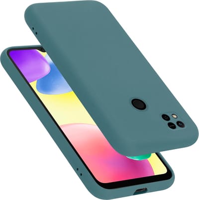 Cadorabo Hoesje geschikt voor Xiaomi RedMi 9C / RedMi 10A in LIQUID GROEN - Beschermhoes gemaakt van flexibel TPU silicone Case Cover