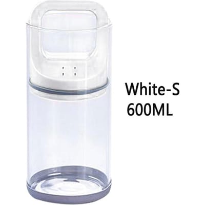 Réservoirs scellés sous vide pour grains de café, conservation des aliments dans la cuisine, récipient en verre transparent, boîte à thé étanche à l'humidité, boîtes de conservation fraîches pour la maison white