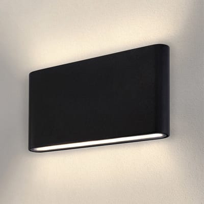 Ledvion - LED Wandlamp - 3000K - 12W - IP54 - Zwart - Mira M