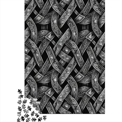 Houten Puzzel - Legpuzzel Volwassenen - Ontspanning Thuis - Unieke Vormen - 75x50 cm - Stijl-7