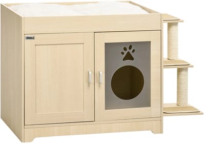 Kattenmeubel - Kat - Katten - Kattenbak Kast - Kattenbak - Kattenkast - Kattenbench - Kast - Kastje - Dressoir - Dressoir Kasten - Dressoirs - Kattenkooi - Ombouw - Hout - Krabpaal - Krab Paal
