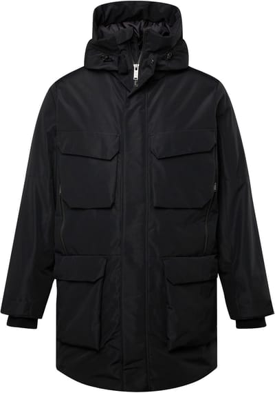 JP 1880 - Heren - Parka capuchon veel zakken - Zwart - Maat XXL