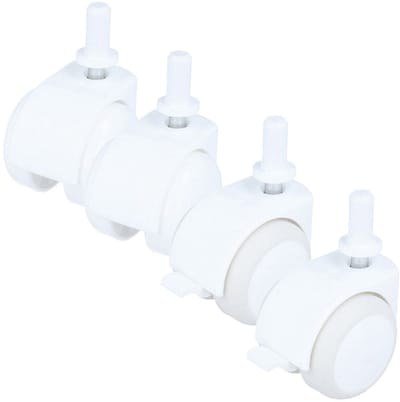 Babybedwielen - set wit 4 st