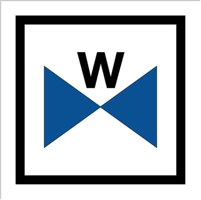 Waterafsluiter sticker 100 x 100 mm