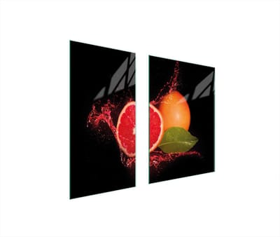 TMK ArtDeko - Grejofrut Beschermplaat - Glas - Snijplank - 75x52 cm