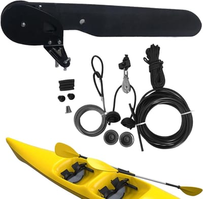 Kajak Roeisysteem - Roeikit Boot - Watermanoeuvreerbaarheid Verbeteren - Weerbestendige Nylon - 51 x 8.22 cm - Zwart