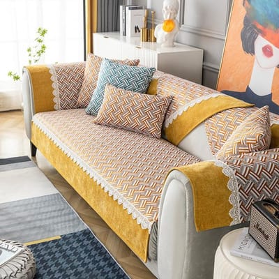 Bankkussen Vier Seizoenen Universeel Chenille Universeel Antislip Plaid All-Inclusive Woonkamer Bankstel Huisdecoratie Hoes 30x50 pillowcase