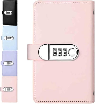 Spaarboek met slot - Budgetplanner Dagboek - Geld Besparen - 100 Spaaruitdagingen - 176 x 109 cm - Roze