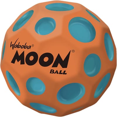 Hyper Bouncy Moon Ball - Extreme Stuiterbal voor Actief Spelen en Buitenactiviteiten - Oranje/Blauw