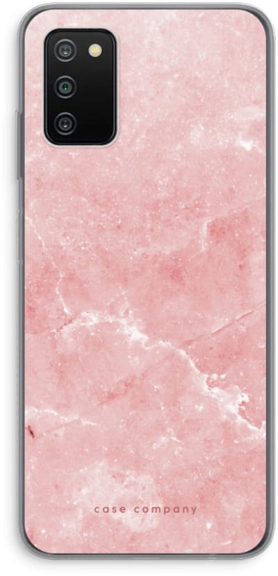 Case Company® - Hoesje geschikt voor Samsung Galaxy A03S hoesje - Roze marmer - Soft Cover Telefoonhoesje - Bescherming aan alle Kanten en Schermrand