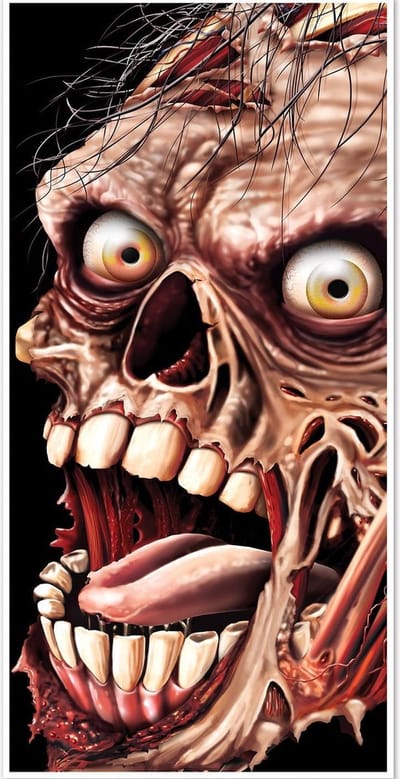 360 DEGREES - Zombie deurversiering Halloween - Decoratie > Muur-, deur- en raamdecoratie