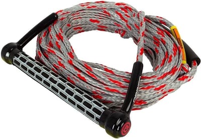 Combo Skitouw - Watersport Touw - Bootvaren Waterskiën - Drijvend Handvat EVA Grip - 75 voet lengte - Zwart