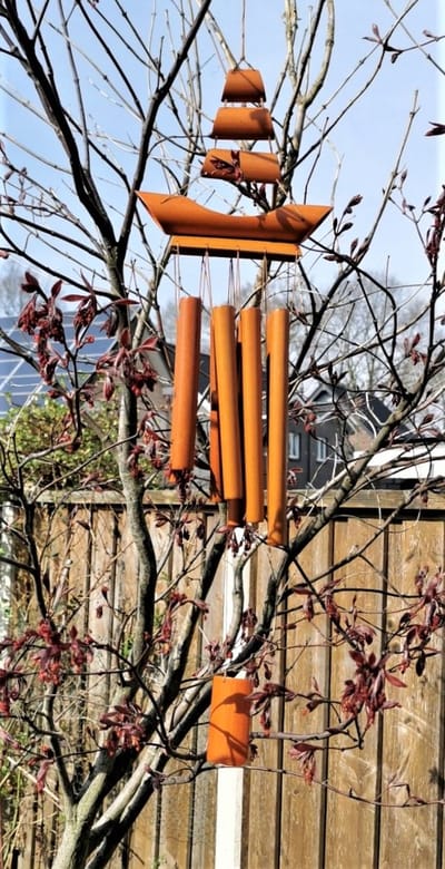 Handgemaakte – Japanse - bamboe - windgong hanger met - Zen - geluid - Ornament – terras - tuin - terras decoratie.