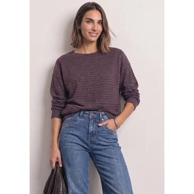 Shirt met lange mouwen en elastische zoom