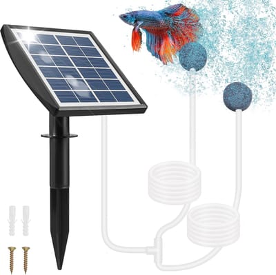 Zonne-energie Vijverbeluchter met 2200 mAh Accu - Efficiënte Luchtpomp voor Vijver en Aquarium