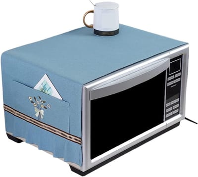 Magnetron Oven Deksel - Keuken Beschermer - Keuken Decoratie - Met Zijvakken - 35x100cm - Grijs