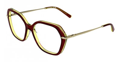 Longchamp LO2800 Transparent burgundy/yellow 56/17/140 WOMAN Brilmonturen