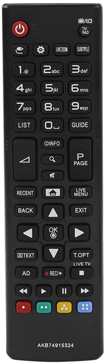 Dailygoods - Dailygoody - Intelligente Afstandsbediening - Geschikt voor LCD LED TV - Hoogwaardig ABS-materiaal - 8 meter bereik - Gebruiksvriendelijk - Perfect vo