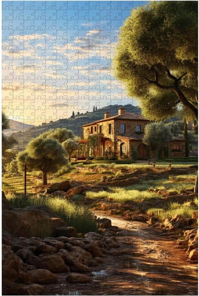 Legpuzzel Volwassenen - Houten Puzzel - Ontspanning Thuis - Alfabet Hulp - 1000 Stukjes - Landschap