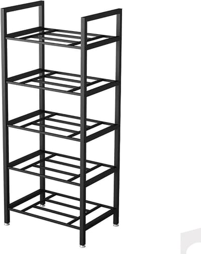 Fitness Organizer - Sportrek - Opbergen Apparatuur - Robuust Metaal - Meerdere Niveaus - Zwart