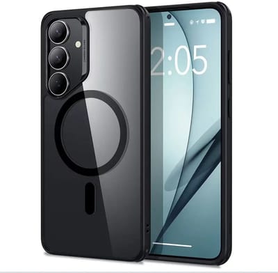 ESR Classic Hybrid HaloLock Hoesje Geschikt voor Samsung Galaxy S25 Plus | Compatibel met MagSafe / Qi2 en HaloLock | Back Cover met Magneet | Transparant Zwart