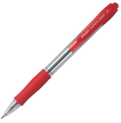 Pilot balpen Super Grip rood 12 stuks