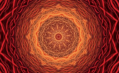 Poster | Oranje , Rood | 104 x 70,5 cm
