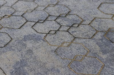 GRAFISCH BEHANG | Modern - blauw grijs goud metallic - A.S. Création New Walls "Livingwalls"