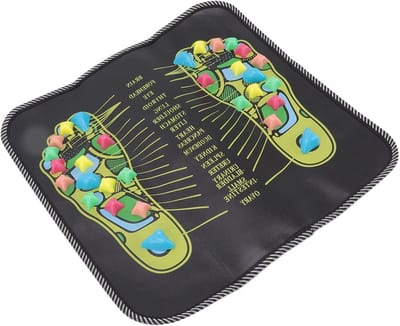 Dailygoods- Voetmassagemat 35 x 35 cm - Reflexologie - Pijnverlichting - Antislip - Eenvoudig te installeren - Veiligheidswaarschuwing - Reflexologiemat