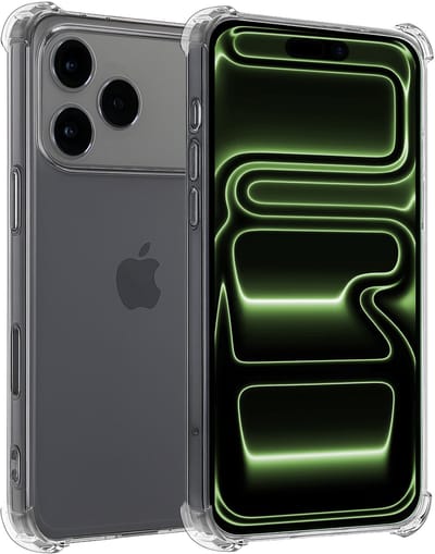 Hoesje Geschikt voor iPhone 17 Pro / 18 Pro - Sterk & Shockproof - Siliconen Case - Back Cover - Telefoon Hoes Shock Proof - Transparant