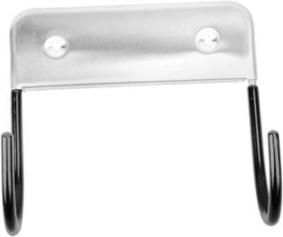 Kledingstomer Houder - Ophangrek Strijkplank - Strijken Opbergen - Roestvrij Staal - 13 x 12.5 cm - Zwart