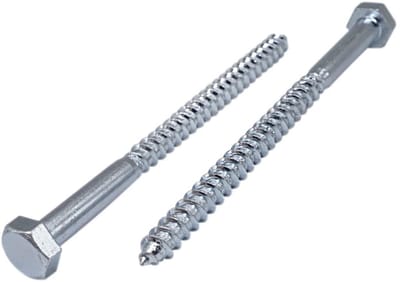Houtschroeven met zeskantkop DIN 571 M10 x 180 mm, verzegeld staal, 20 stuks