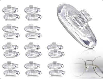 Dailygoods- Neuskussentjes Siliconen - Antislip - Zelfklevend - Transparant - 10 Paar - Aangenaam Draagcomfort - Neuspads