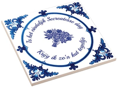 Spreuktegel Secretaressedag - Geslaagd - Spreuktegel - Kut Tegeltje - Cadeau Secretaresse