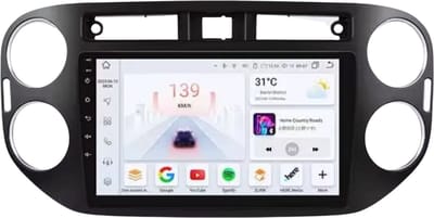 Autoradio met bluetooth - Carplay - Voor VW Volkswagen Tiguan 1 NF (2006-2016) - Geschikt voor Apple en Android - Stereo - Navigatie - Navigatiesysteem auto - 6GB 64GB