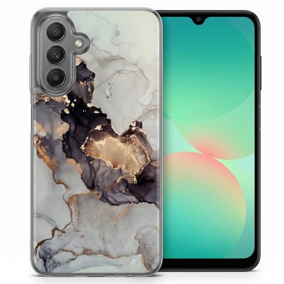 Hoesje - Geschikt voor Samsung Galaxy A26 / A17 - Marmer Design - Shockproof Telefoonhoes - Transparante Back Cover Wit