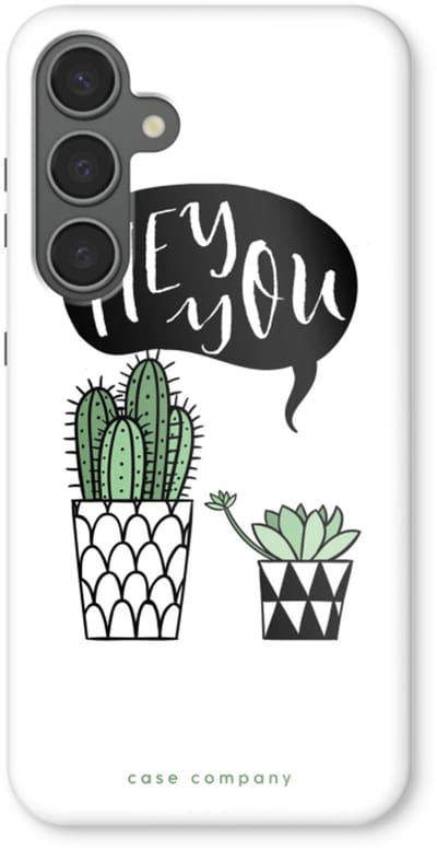 Case Company® - Hoesje geschikt voor Samsung Galaxy S24 Plus hoesje - Hey you cactus - Tough Case - Maximale Bescherming alle Kanten en Schermrand