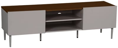 sweeek - Tv-meubel metaal en houtdecor 2 deuren 140cm - ashton