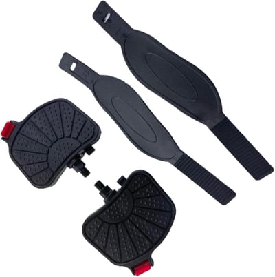Hometrainer Pedalen - Fiets pedalen - Thuistraining - Verstelbare banden - 20 x 10 x 10 cm - Zwart