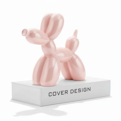 Keramische Ballon Hond Sculptuur '' Zacht perzikroze '' Mini 11CM Abstract Decoratie voor Huis & Kantoor