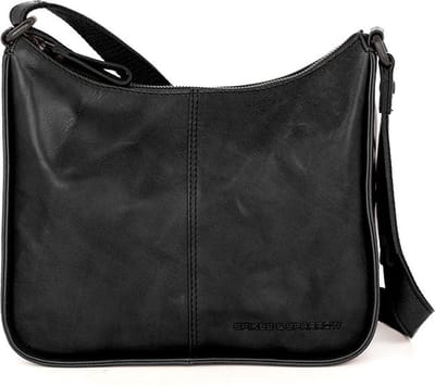 Leren Crossbodytas - Evie - Zwart