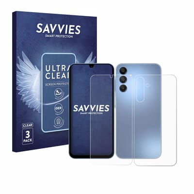 Savvies - Screenprotector voor Samsung Galaxy A15 (Voor+Achter) - Folie Beschermfolie transparant 6 Stuks
