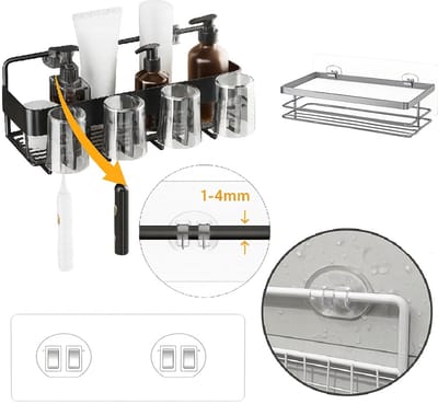 Zelfklevende Ophanghaken – Transparant | 5 Stuks | Sterke Plakstrips | Geen Boren | Waterbestendig & Herbruikbaar | Perfect voor Badkamer, Keuken & Kast