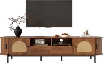 TV-meubel 140 cm - Mid-Century met Opbergruimte - Houtlook - Eiken