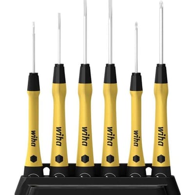 Wiha Fijnschroevendraaierset PicoFinish® ESD SL / PH in houder - 7-delig - 43707
