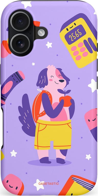 Casetastic hoesje geschikt voor Apple iPhone 17 - MagSafe - Dubbellaagse bescherming - Tussen boeken en sterren - Fashion Case - Lavendel Geel