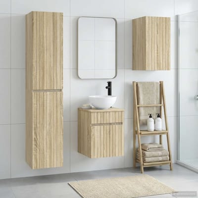 vidaXL - Badkamermeubel - Set - 3 - st - Sonoma - Eiken - 33 - x - 34,5 - x - 160 - cm