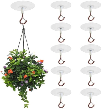 10 stuks, extra sterk, zelfklevend, zonder boren, capaciteit 10 kg, voor het ophangen van planten, bloempotten