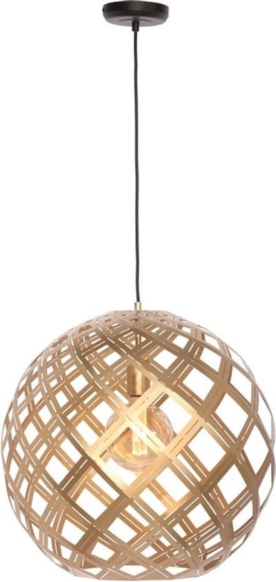 Emma Hanglamp Bol 1 lichts d: 40cm goud - Modern - Freelight - 2 jaar garantie