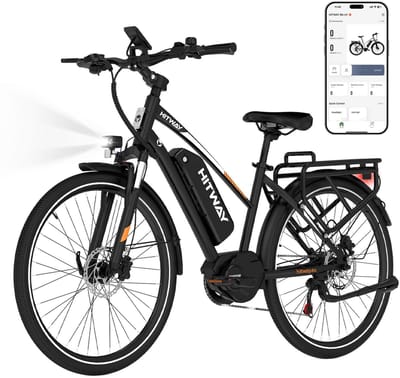 Hitway Elektrische Fiets BK U1 - E-Bike met 250W Middenmotor - 27.5*2.2 Inch City Commuter EBike met Afneembare 36V 13Ah Lithium Batterij - Maximale Actieradius tot 150-180 KM